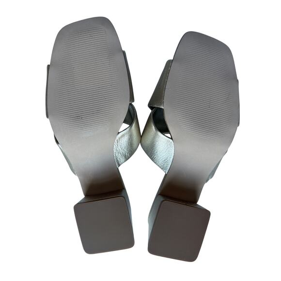 Nordstrom Bayla Sandal Slip-on Mule in Gold Size 9 - Picture 5 of 7